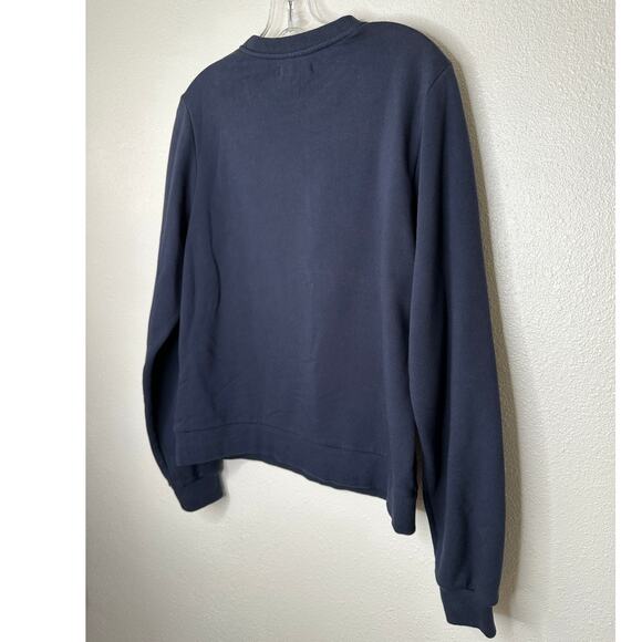 Opening Ceremony Navy Bonsai Multicolored Embroidered Long Sleeve Sweatshirt M - Picture 7 of 13